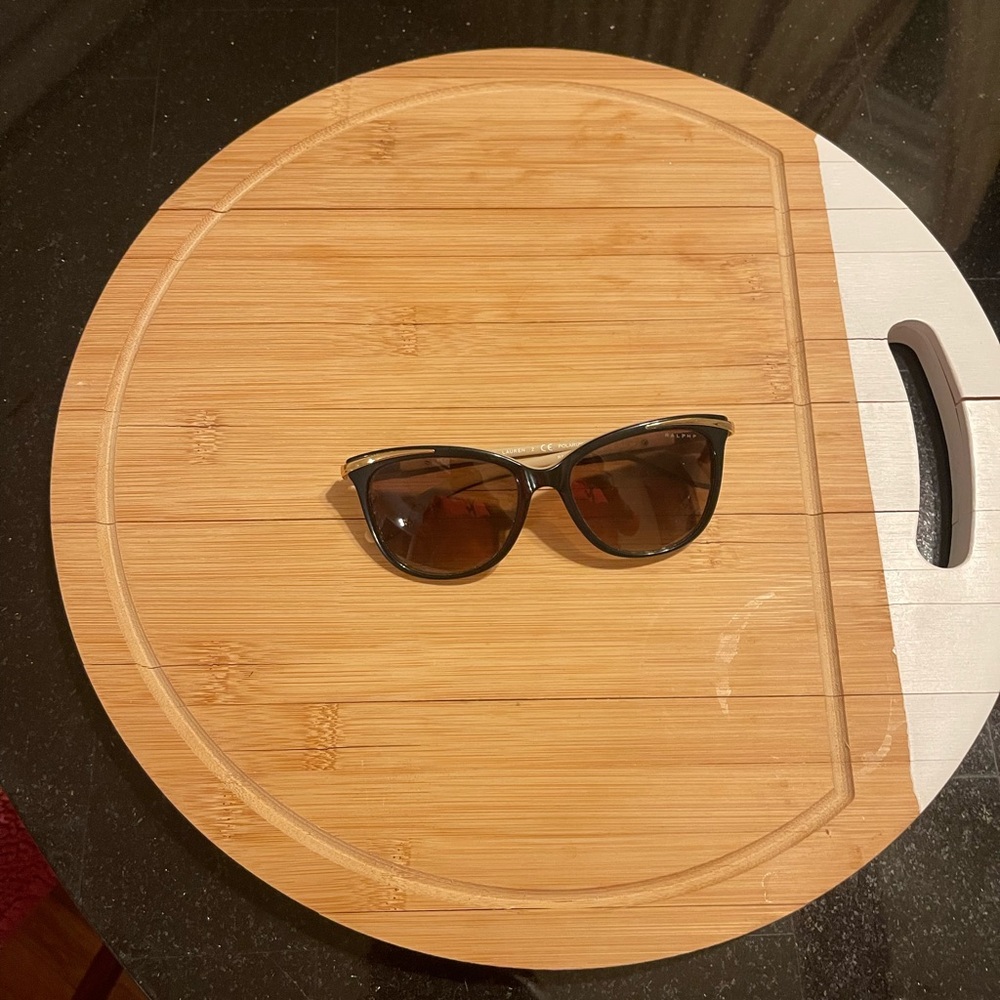 Polo by Ralph Lauren Black Frame Sunglasses with Brown Lenses
